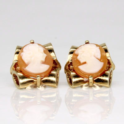 Sea Shell Cameo Earrings | 2.00ctw |