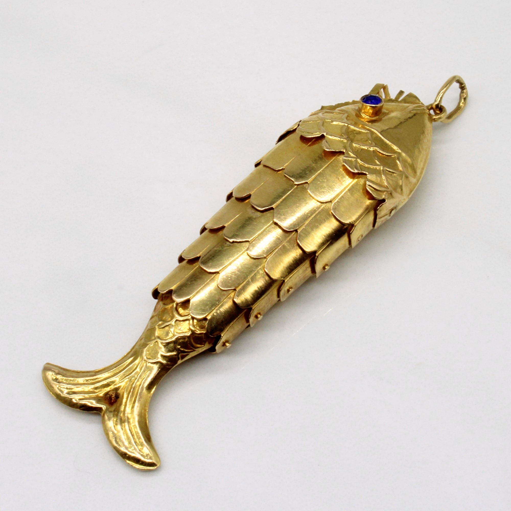 Glass Eye Fish 18k Pendant | 0.10ctw |