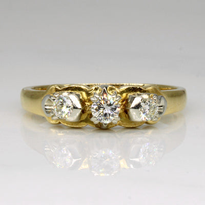 Three Stone Diamond Ring | 0.38ctw | SZ 10.75 |