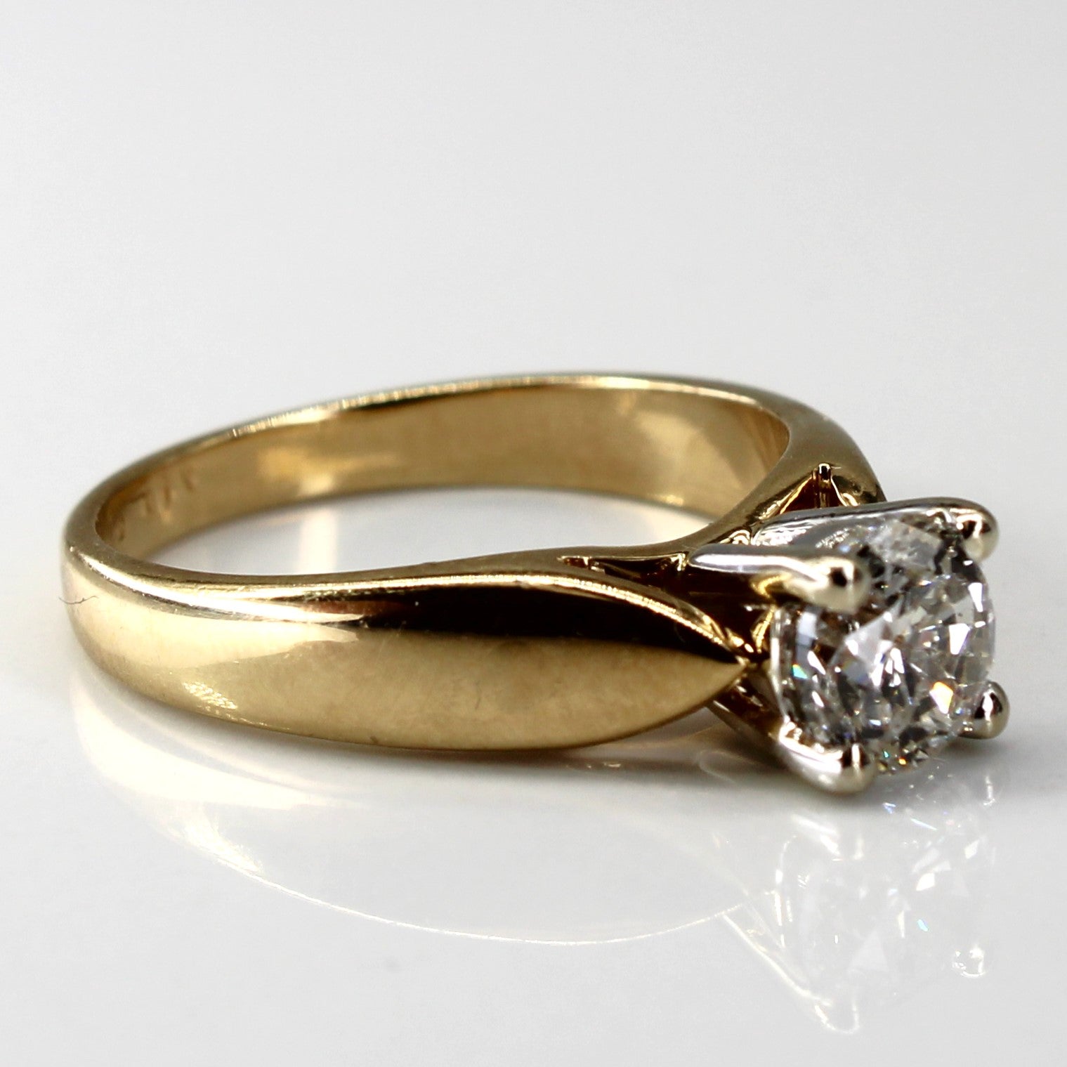 Solitaire Diamond Yellow Gold Engagement Ring | 0.88ct I1 H/I | SZ 6.5 |