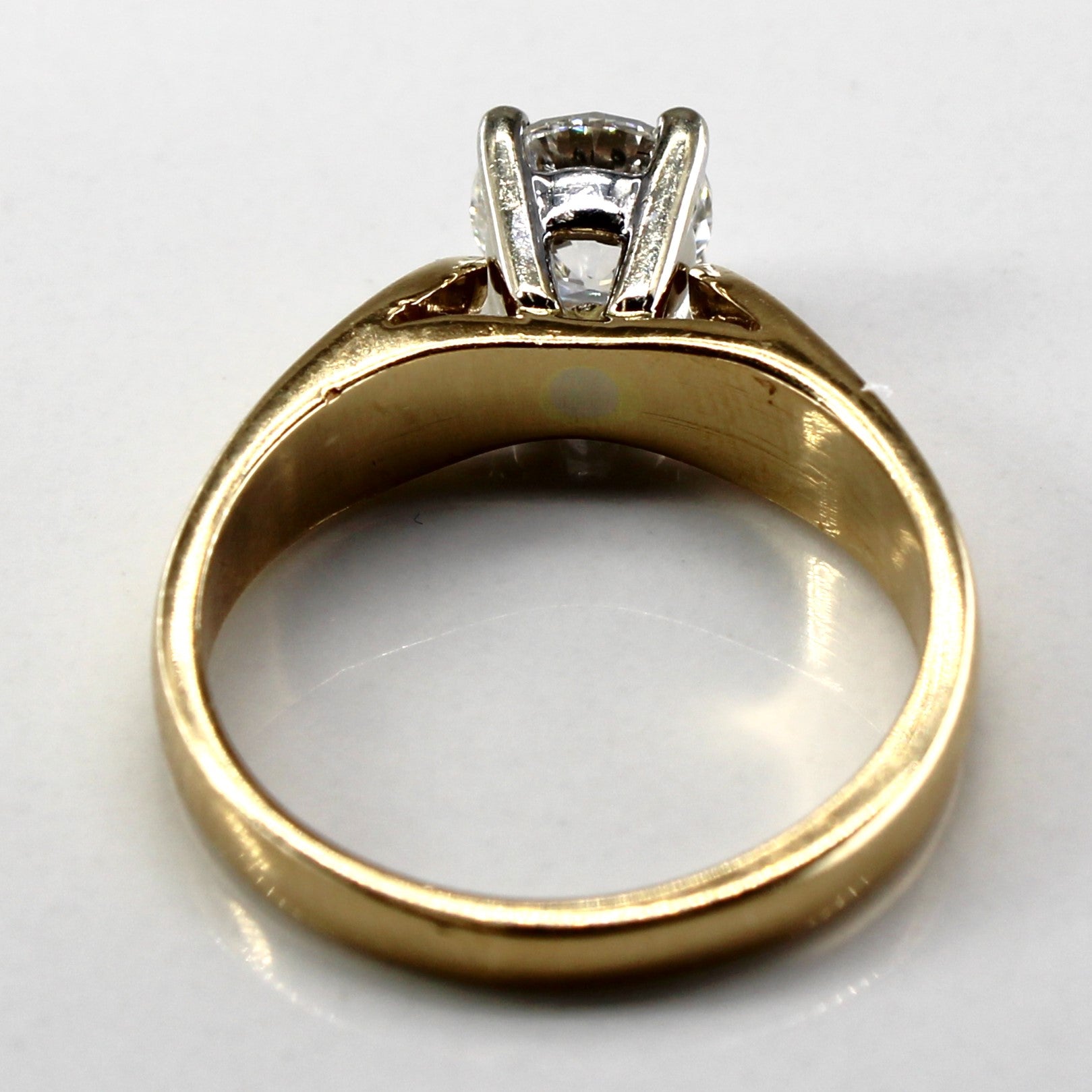 Solitaire Diamond Yellow Gold Engagement Ring | 0.88ct I1 H/I | SZ 6.5 |