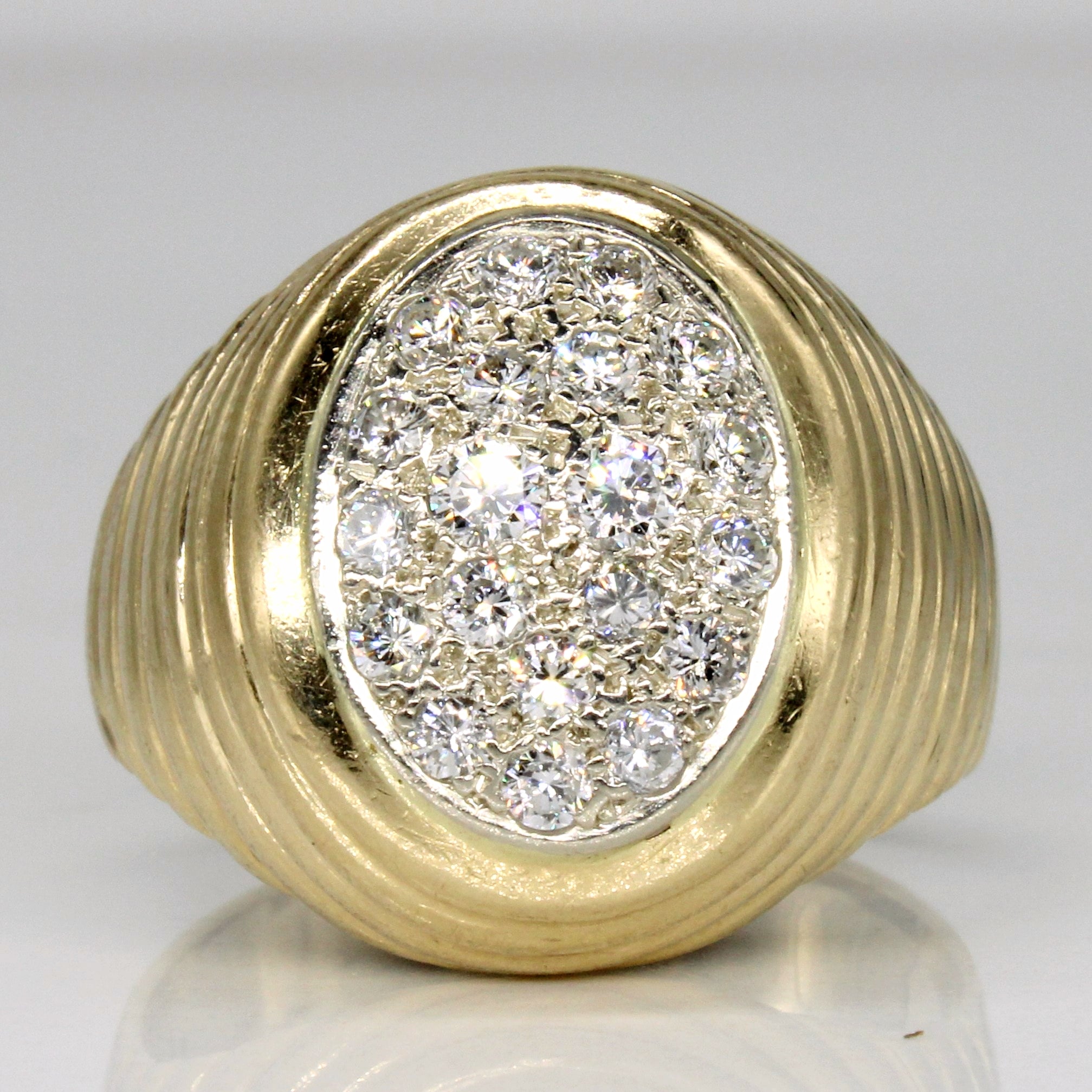 Pave Set Diamond Ring | 0.85ctw | SZ 11.5 |