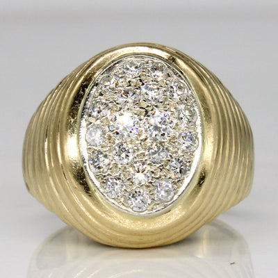 Pave Set Diamond Ring | 0.85ctw | SZ 11.5 |