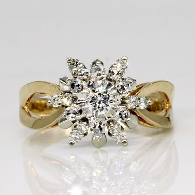 14k - 18k Diamond Cluster Ring | 0.36ctw | SZ 7.25 |