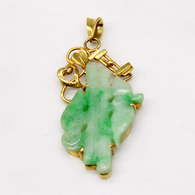 Carved Jadeite 14k Pendant | 8.00ct |