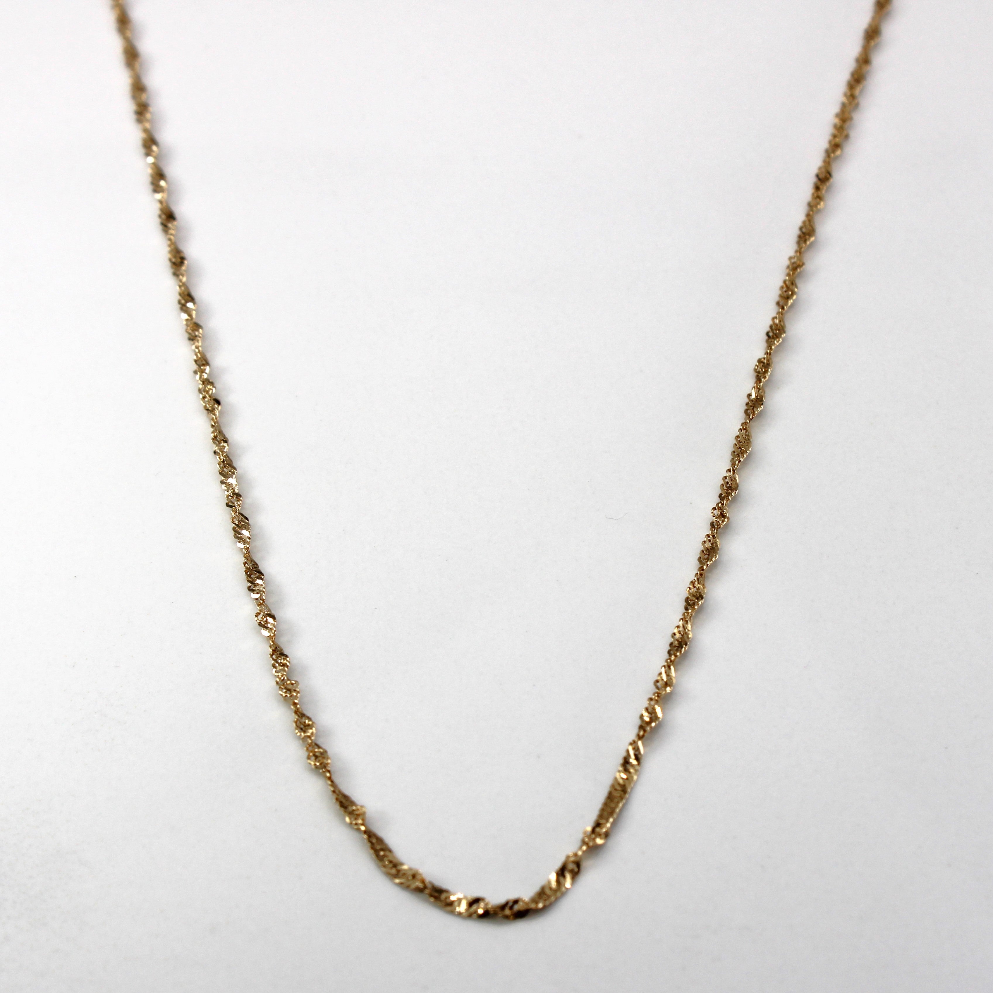 Chaîne Singapour en or jaune 10 carats | 22 pouces |