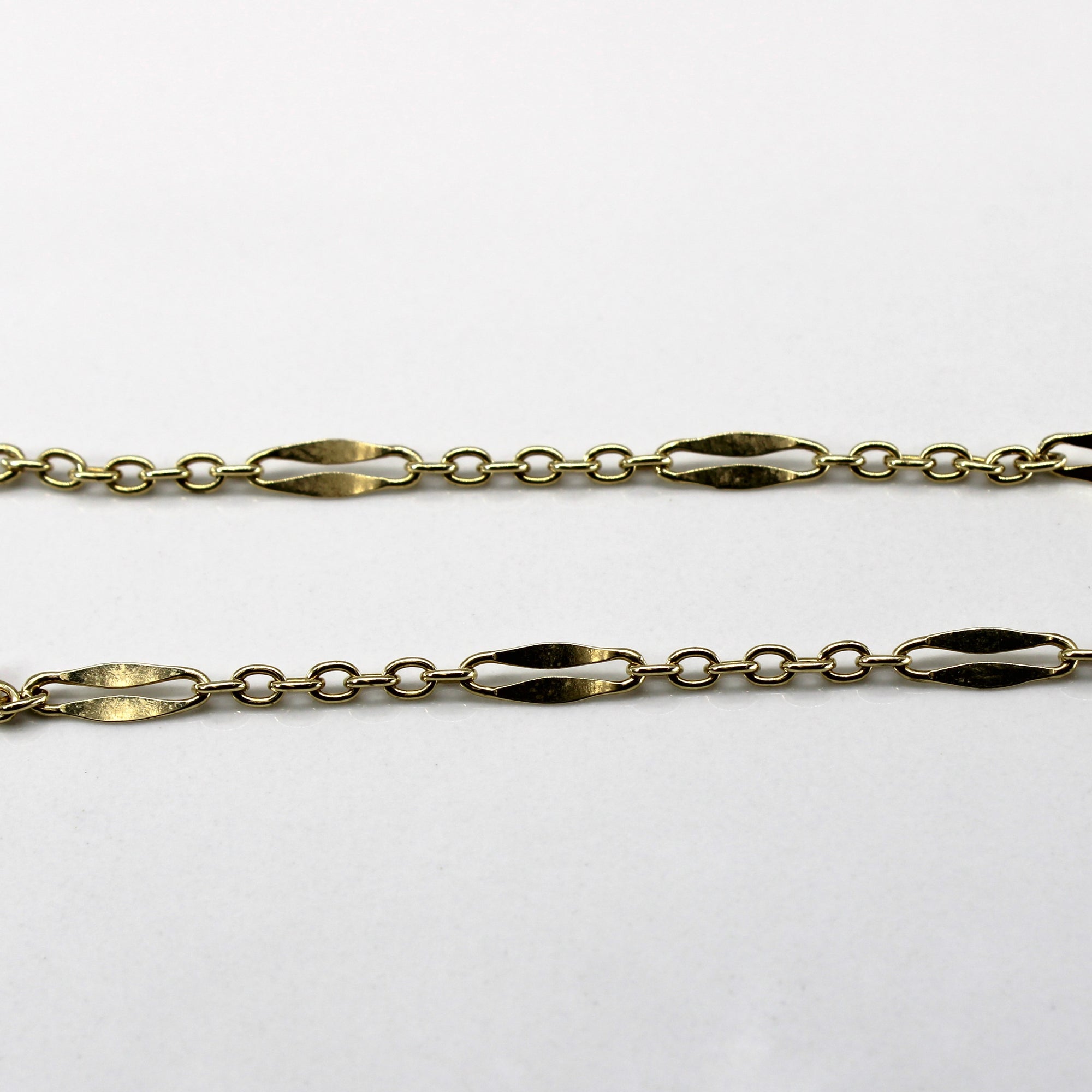 Textured Bar and Rolo Link Chain | 18