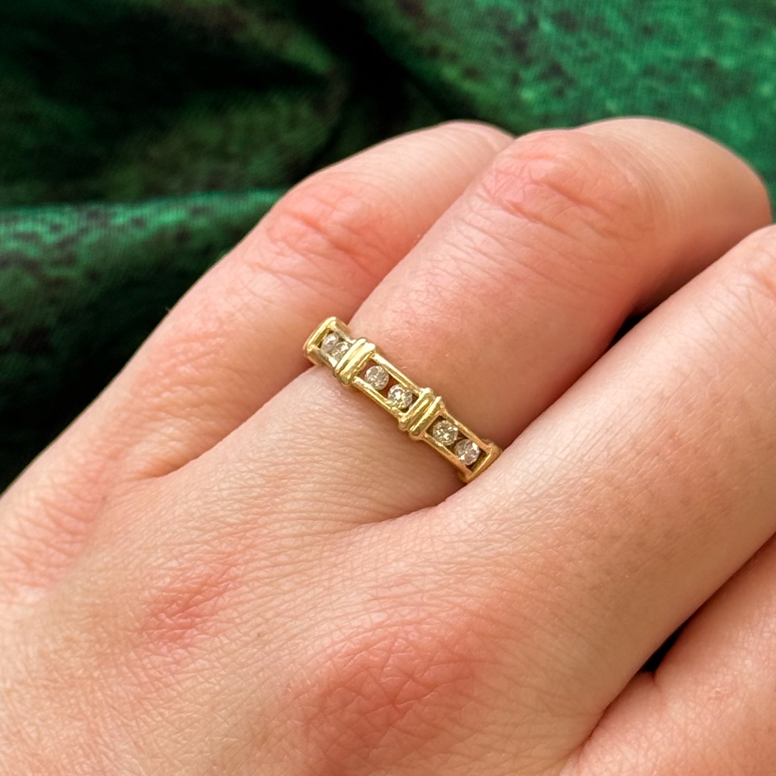 Bague six diamants | 0,15 ct au total | Taille 7 | 