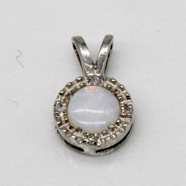 Opal & Diamond 10K Pendant | 0.25ct, 0.02ctw |