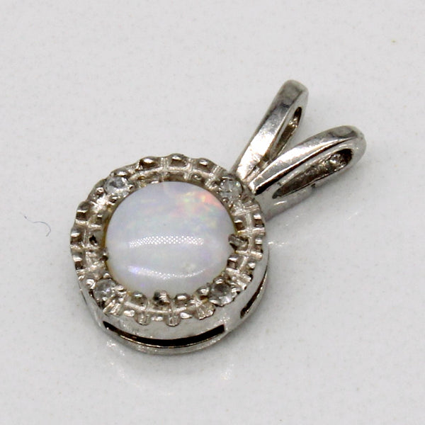 Opal & Diamond 10K Pendant | 0.25ct, 0.02ctw |