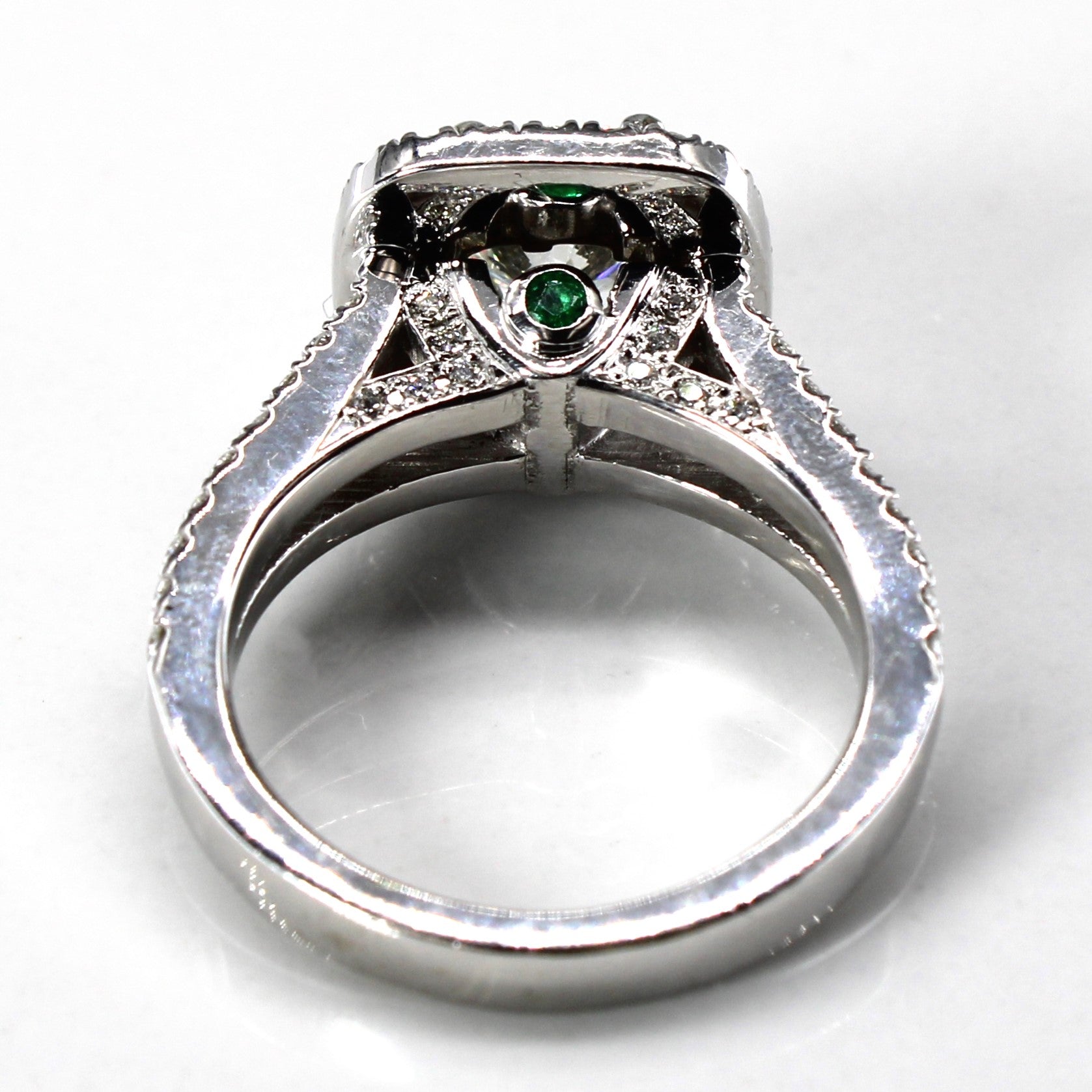 High Set Halo Diamond Engagement Ring | 1.72ctw | SZ 5.5 |