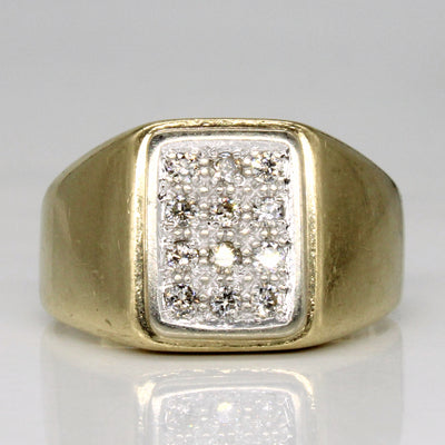 Pave Set Diamond Ring | 0.24ctw | SZ 8 |