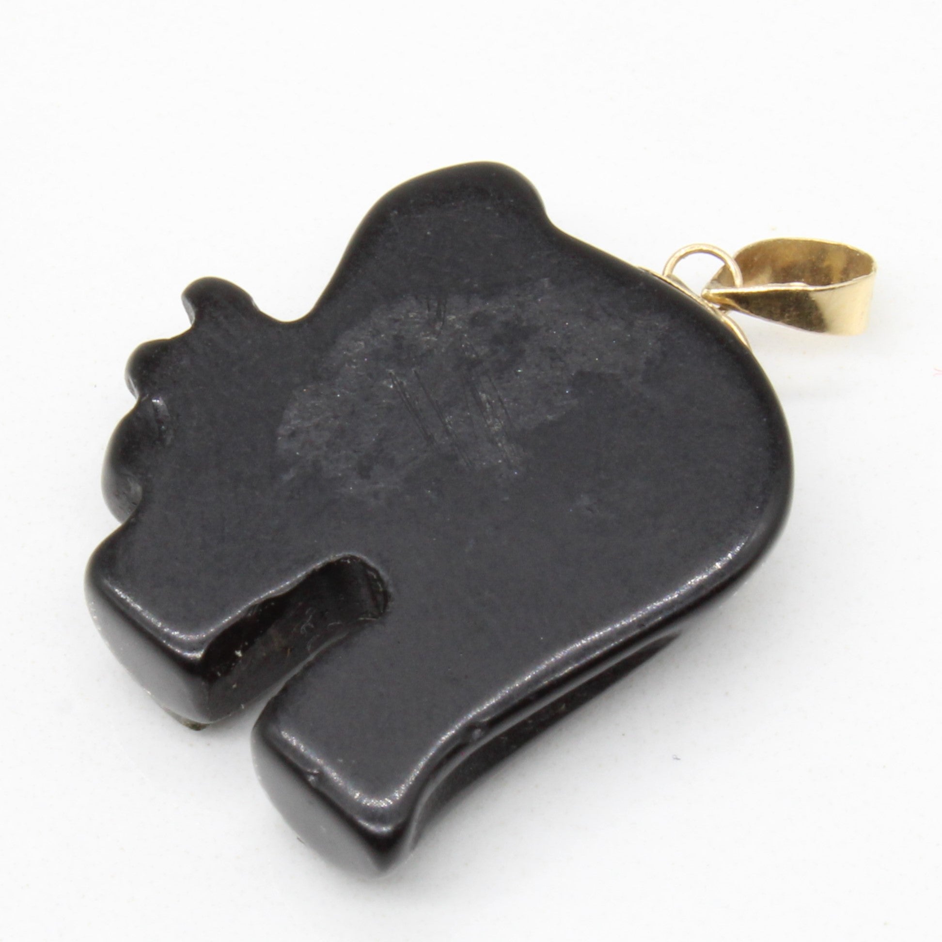 Onyx & Ruby Elephant 14k Pendant | 12.00ct, 0.03ct |