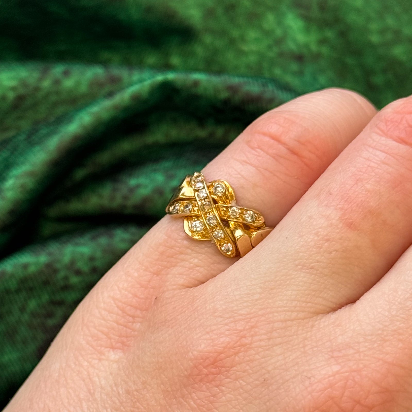 Bague puzzle en diamant | 0,22 ct | Taille 4,5 |