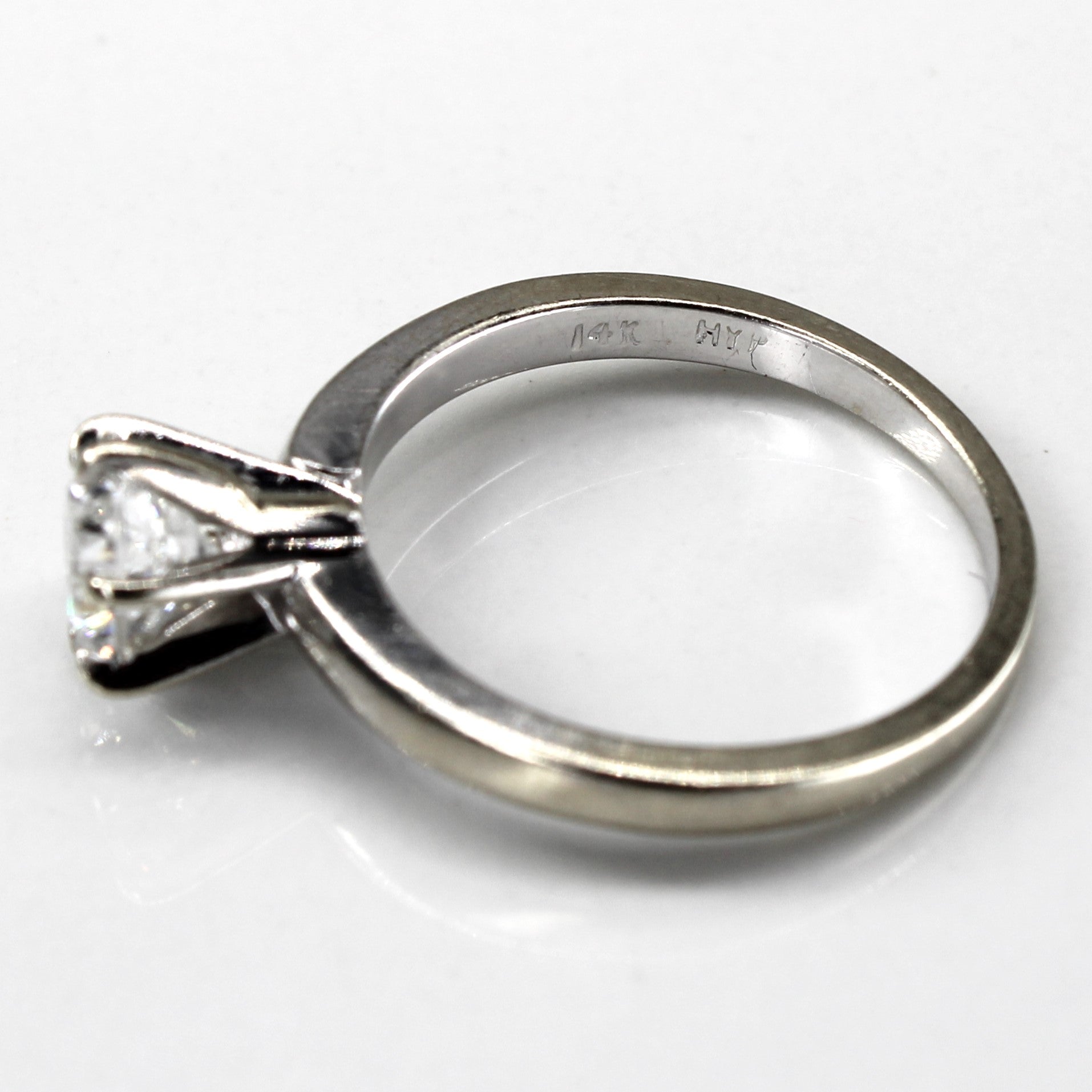 Six Prong Solitaire Diamond Engagement Ring | 0.87ct I1 H | SZ 6.5 |