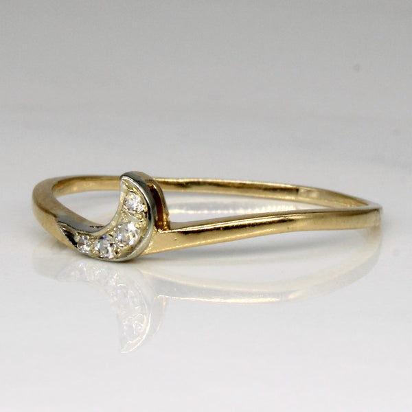Diamond Swoop Ring | 0.05ctw | SZ 10.25 |