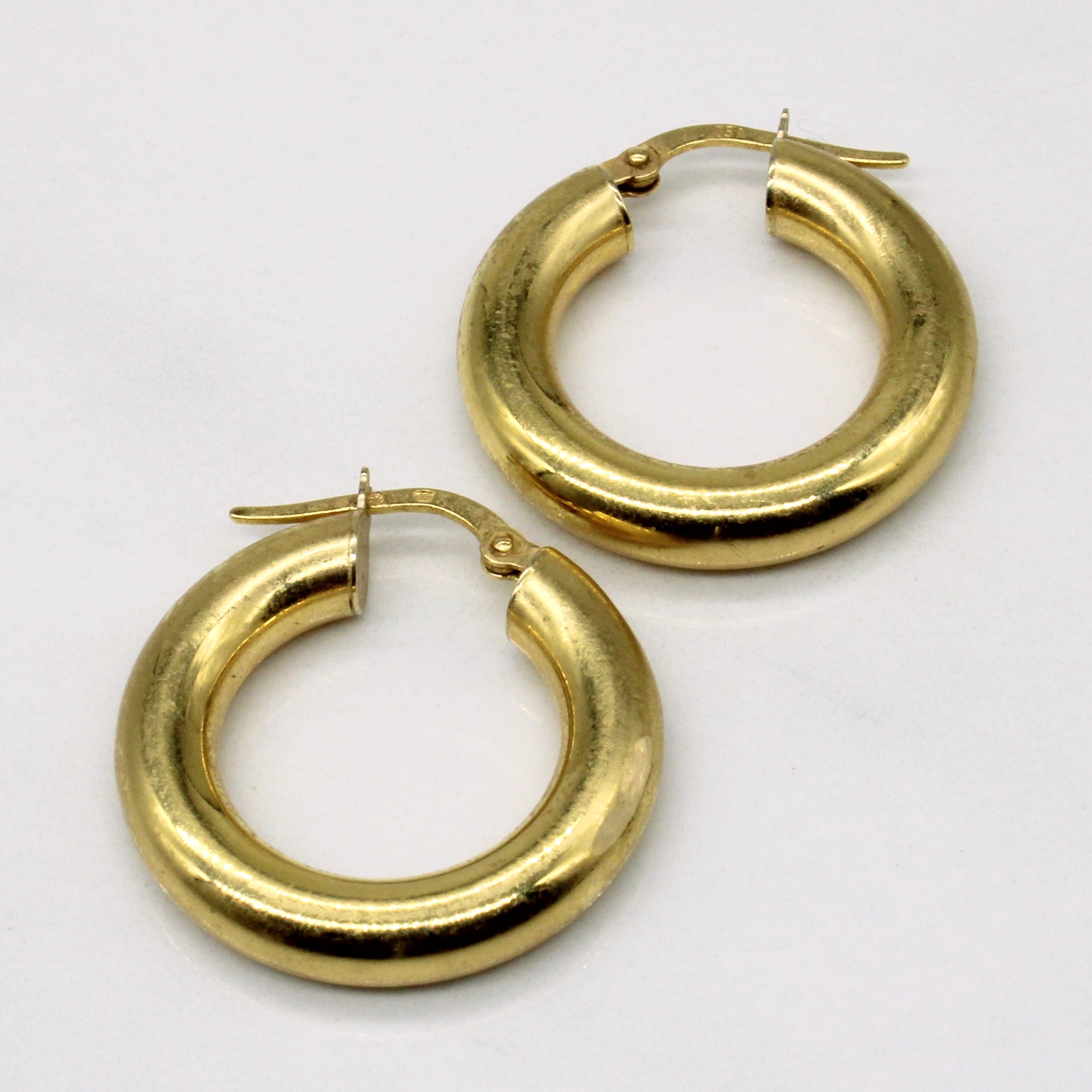 18k Yellow Gold Hoop Earrings