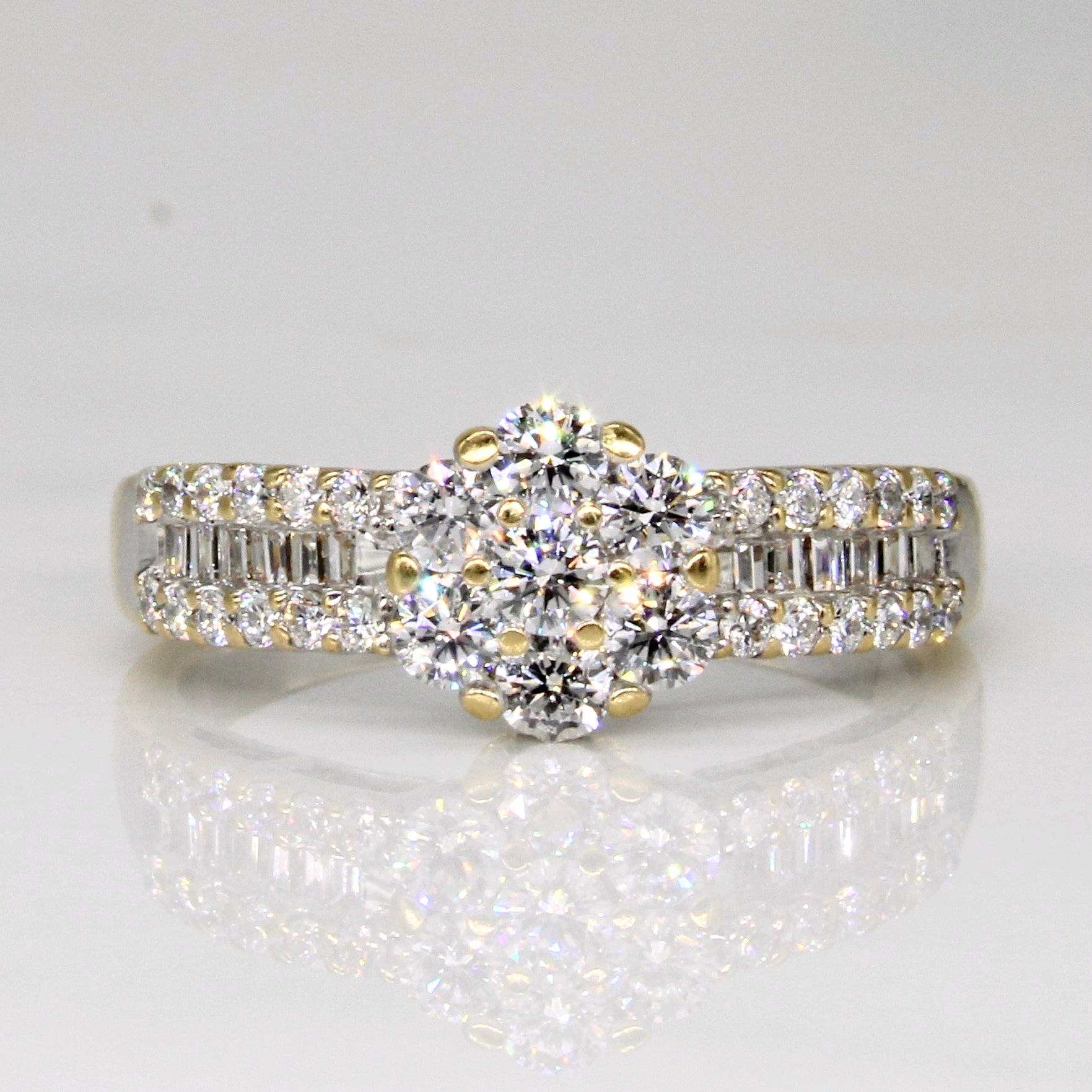 Diamond Cluster Engagement Ring | 0.71ctw | SZ 5.75 |