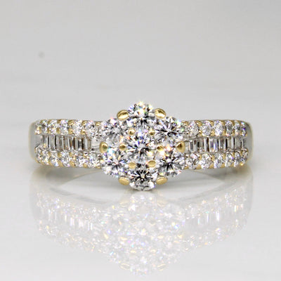 Diamond Cluster Engagement Ring | 0.71ctw | SZ 5.75 |