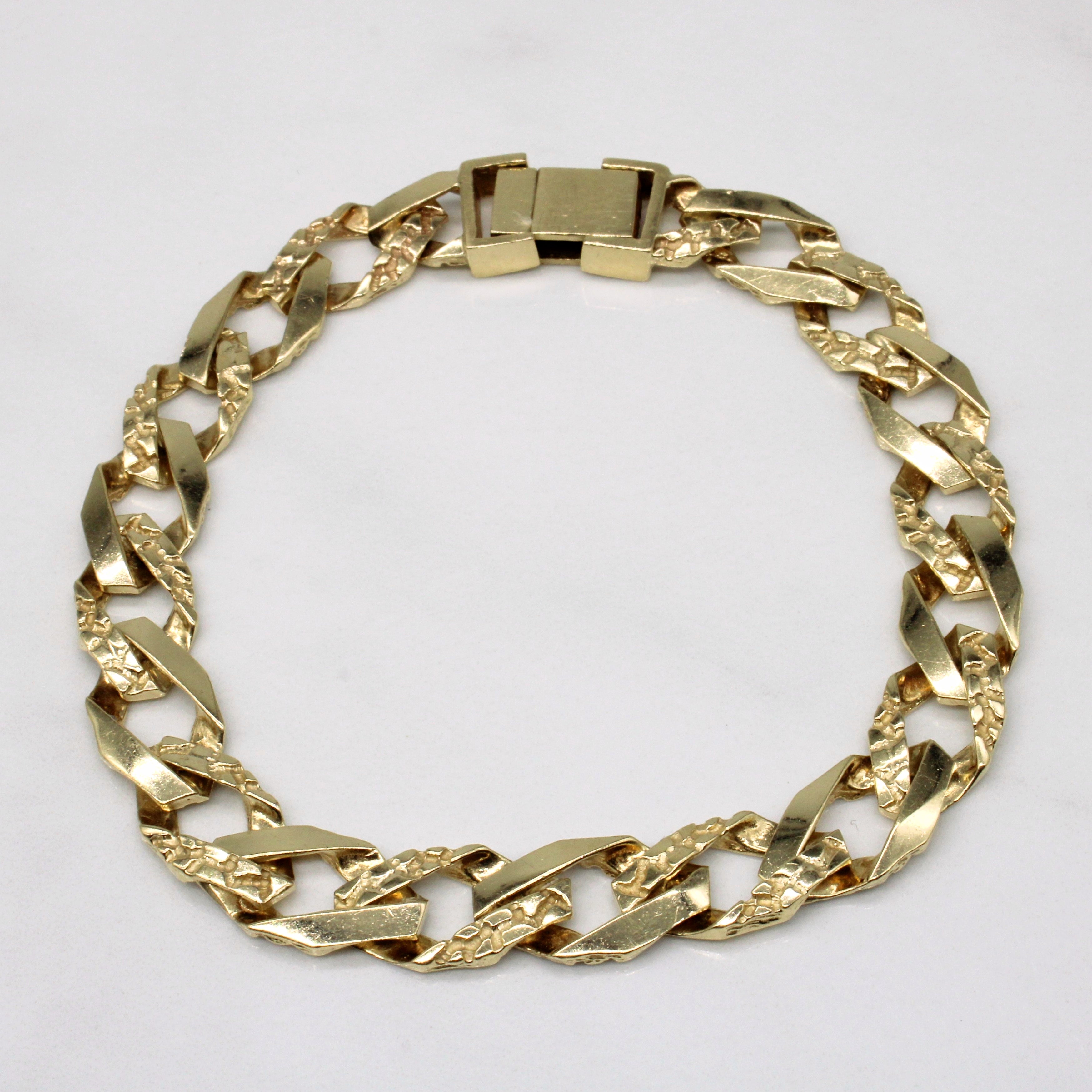 10k Yellow Gold Curb Link Bracelet | 8.25" |