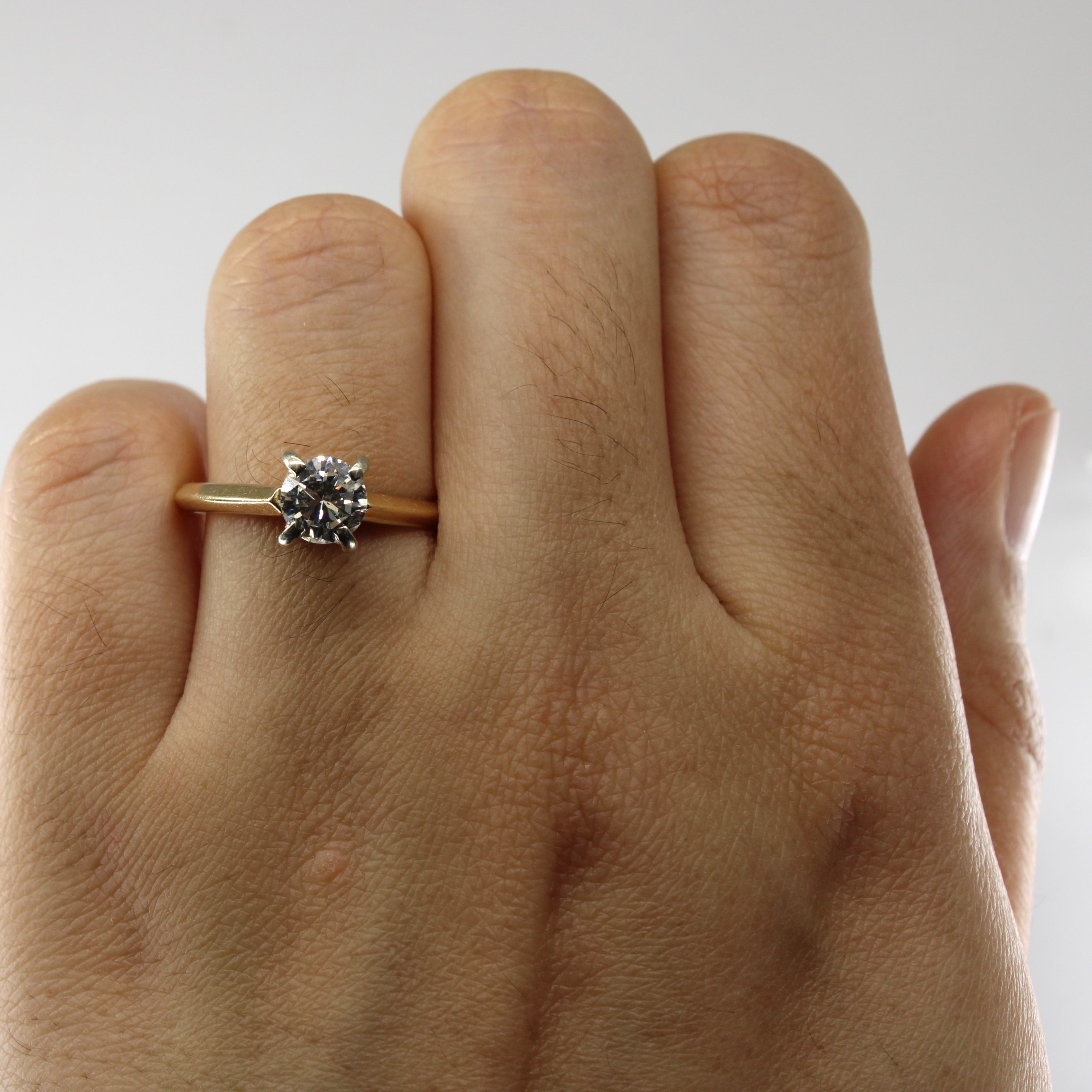 Four Prong Solitaire Diamond Ring | 0.73ct SI1 H/I | SZ 7 |