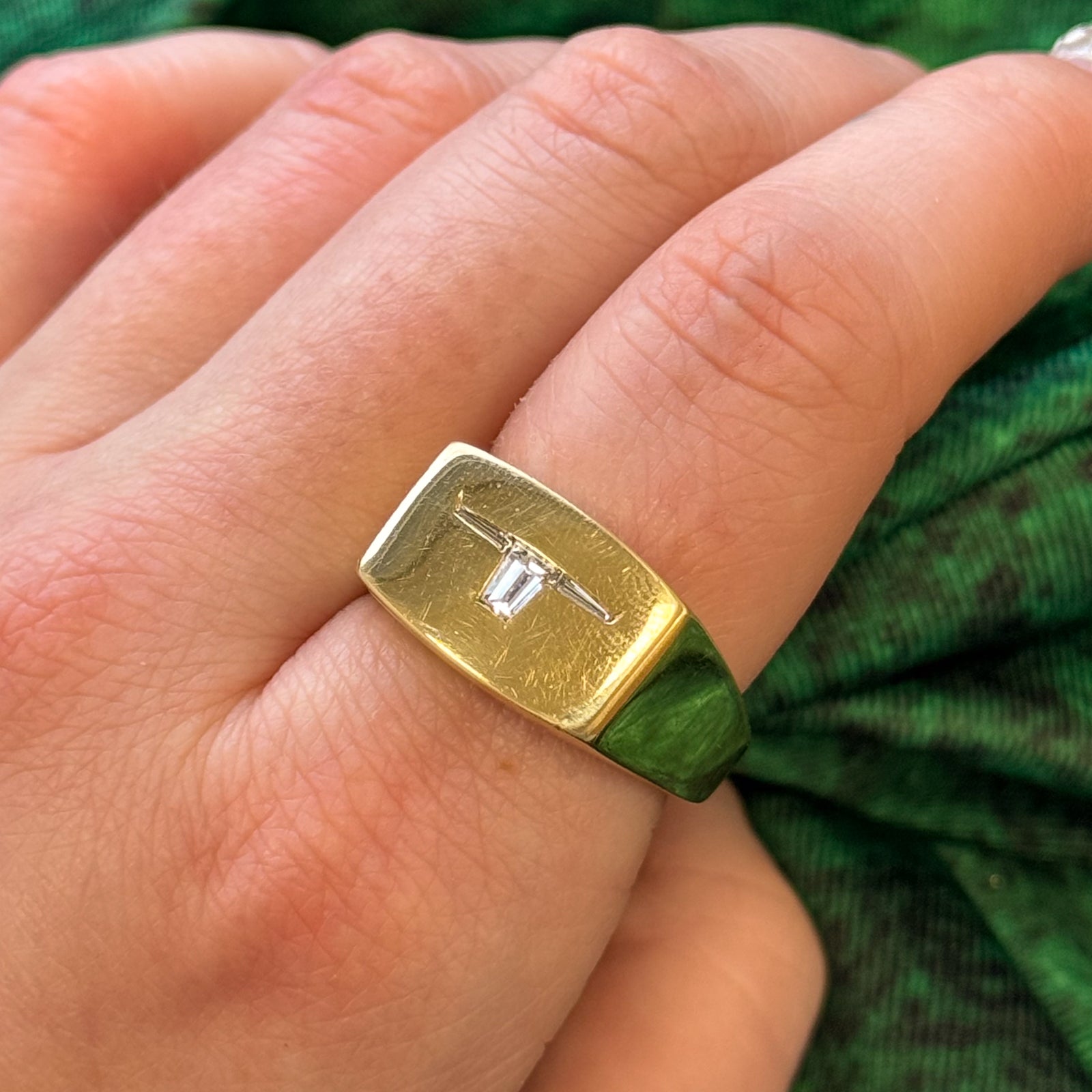 Bague taureau en diamant | 0,27 ct | Taille 9 | 
