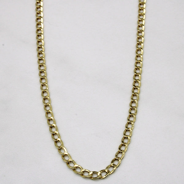 18k Yellow Gold Curb Link Chain | 18
