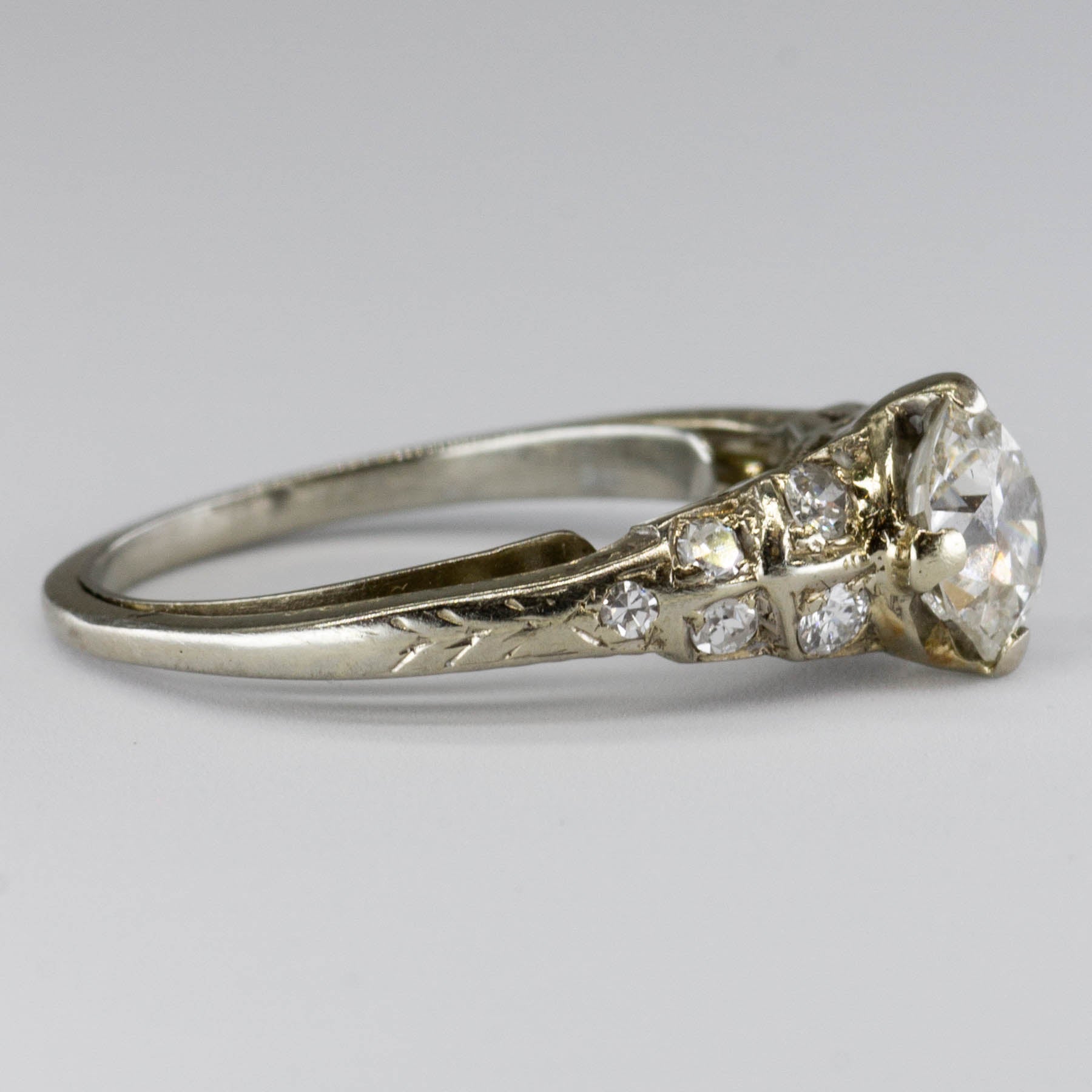 Antique Old European Cut Diamond Engagement Ring | 1.16ctw I2 I/J | SZ 5.25 |