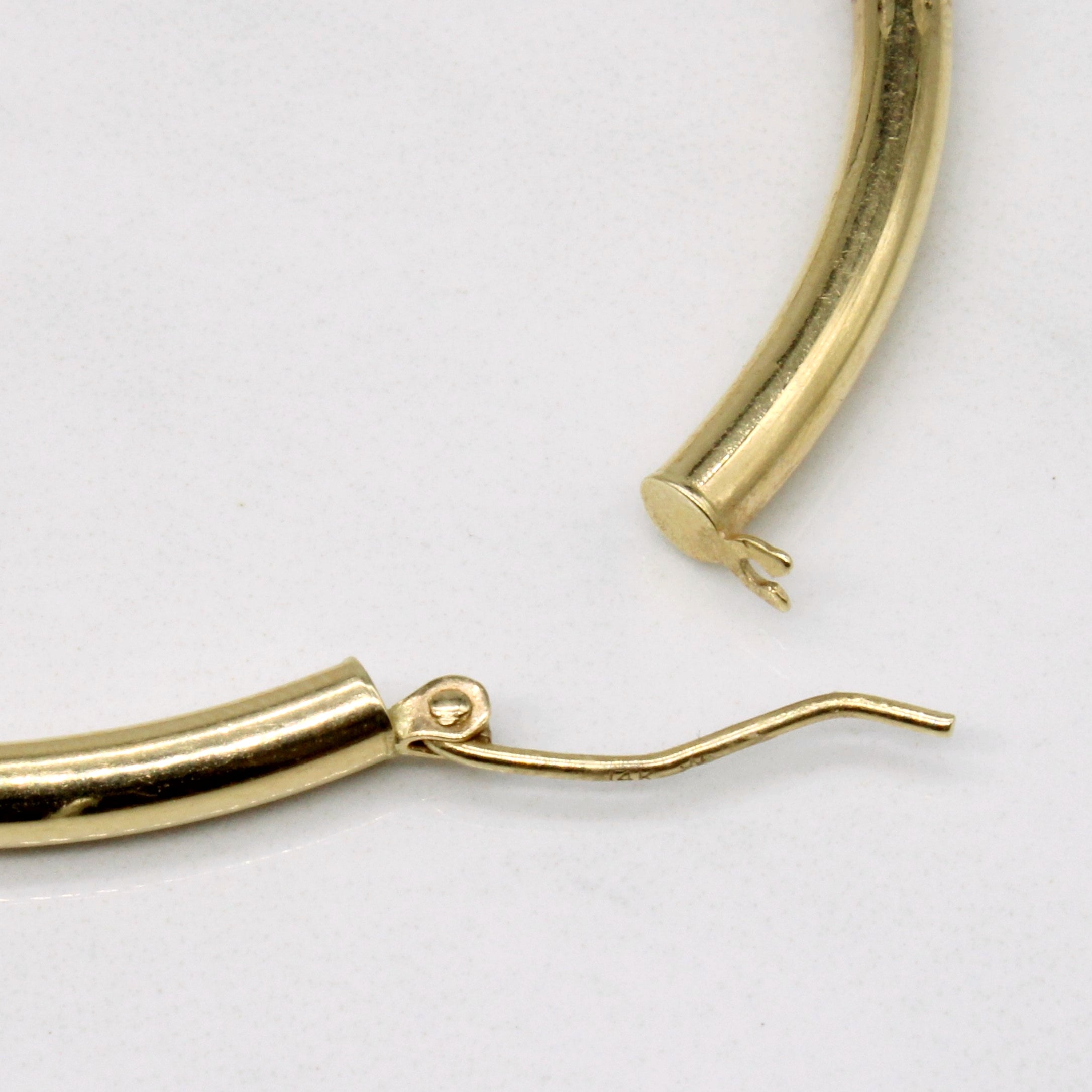 14k Yellow Gold Large Hoop Earrings