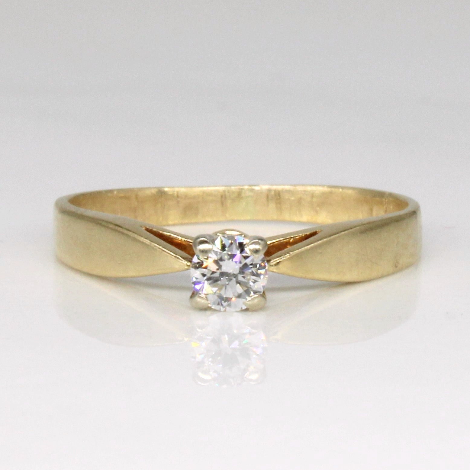 Cathedral Set Diamond Ring | 0.14ct | SZ 4.75 |