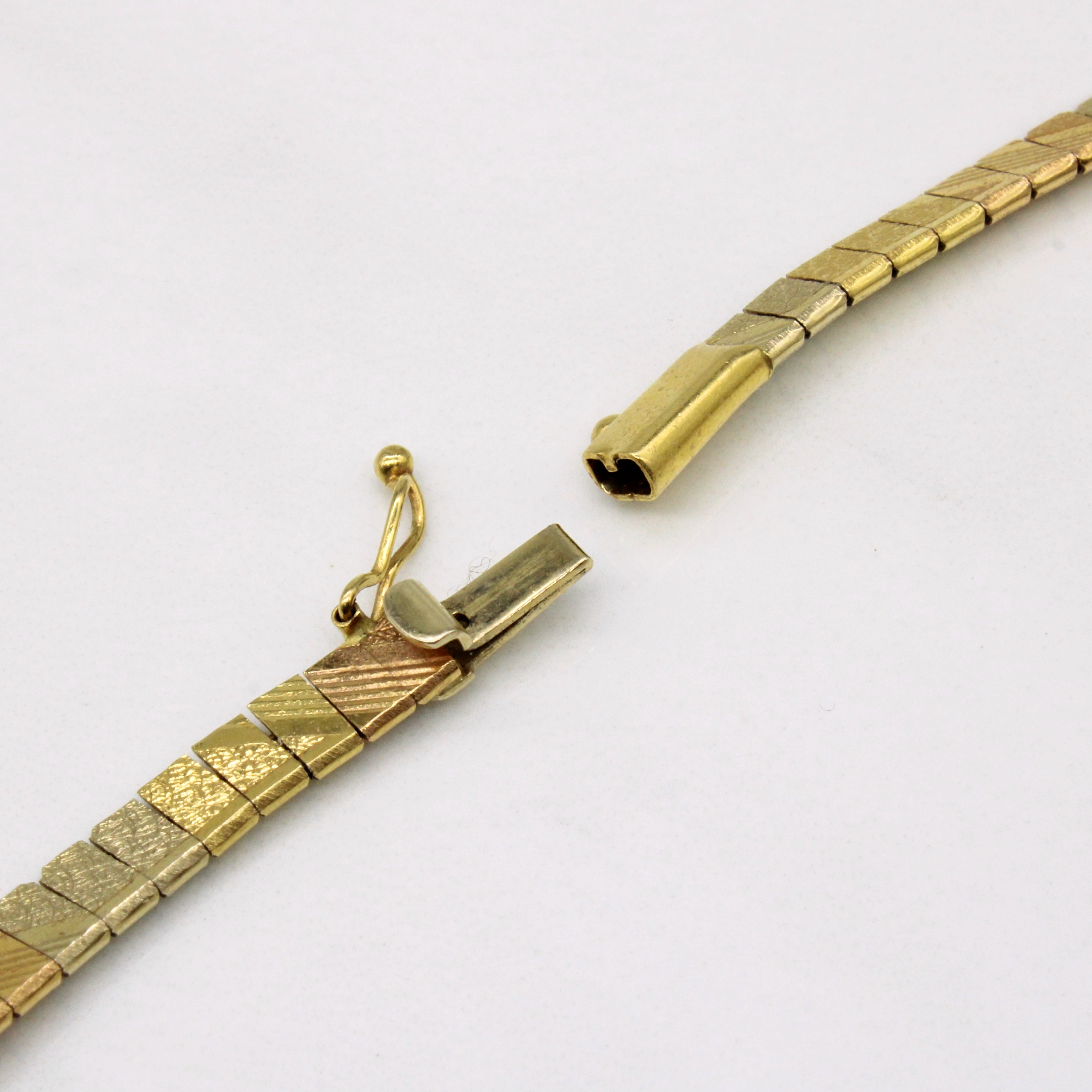 18k Tri Tone Gold Necklace | 17" |