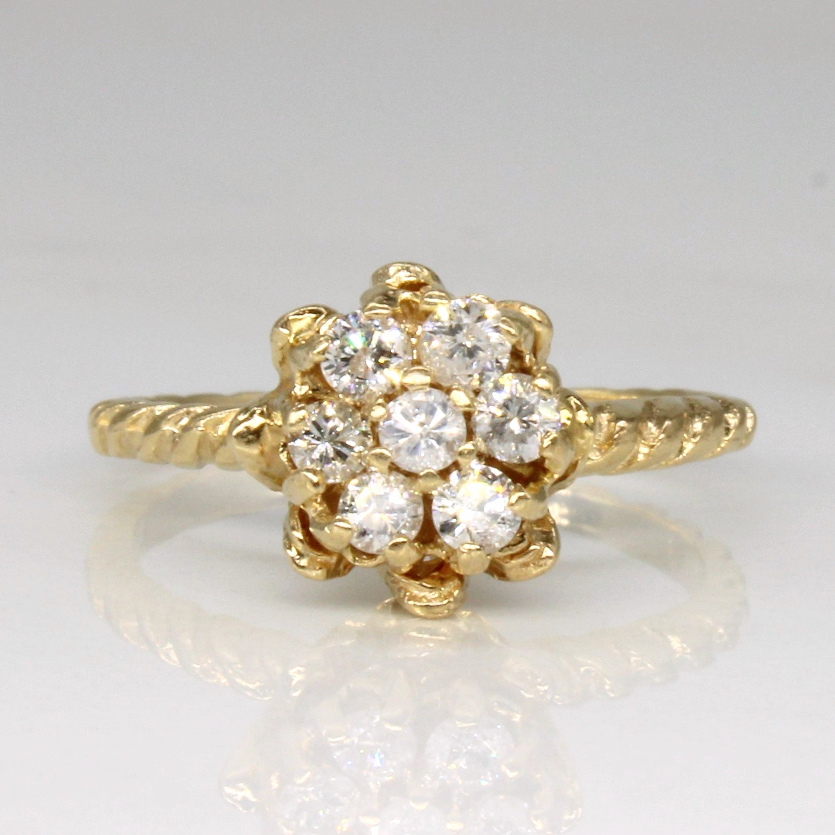 High Set Cluster Diamond Ring | 0.28ctw | SZ 6.25 |
