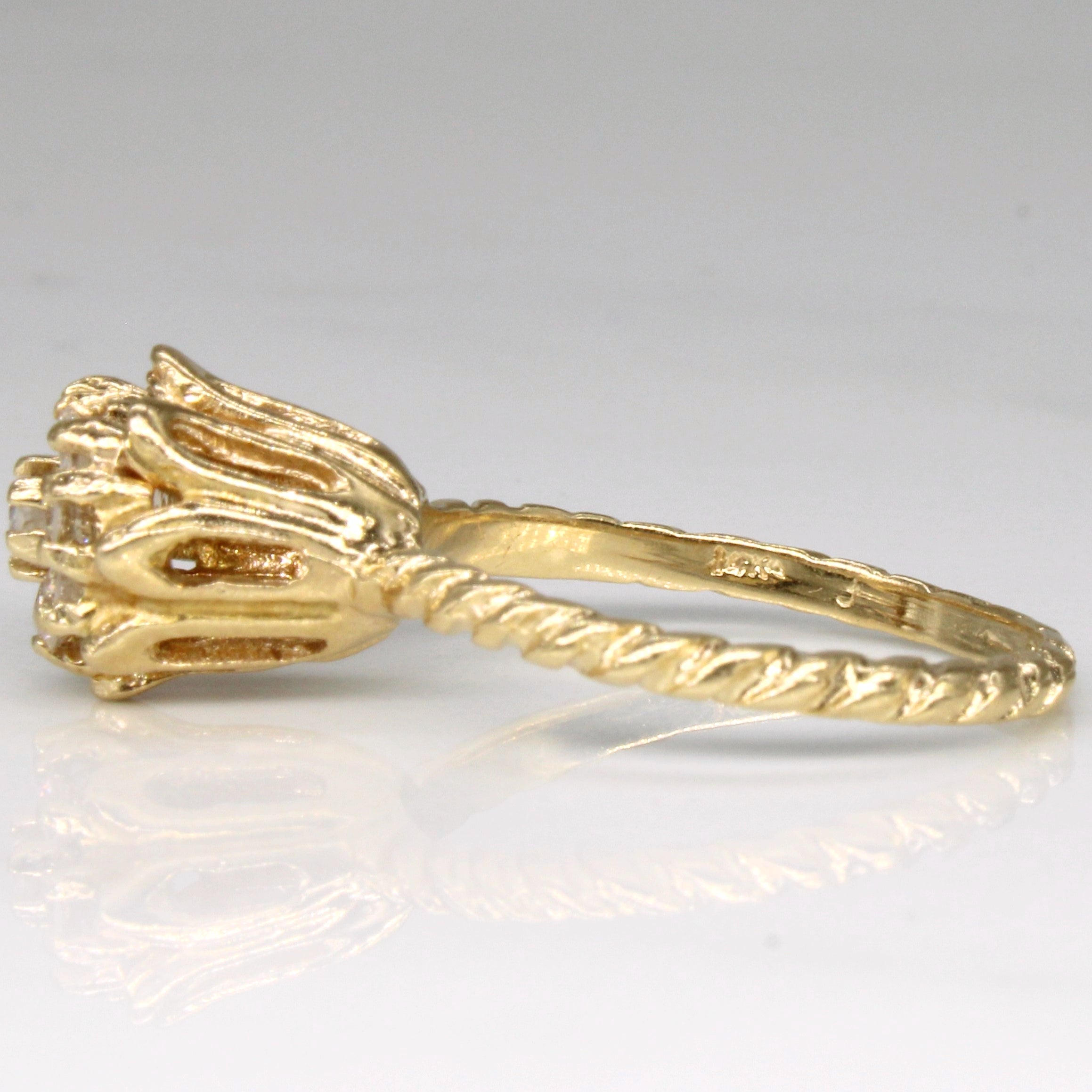 High Set Cluster Diamond Ring | 0.28ctw | SZ 6.25 |