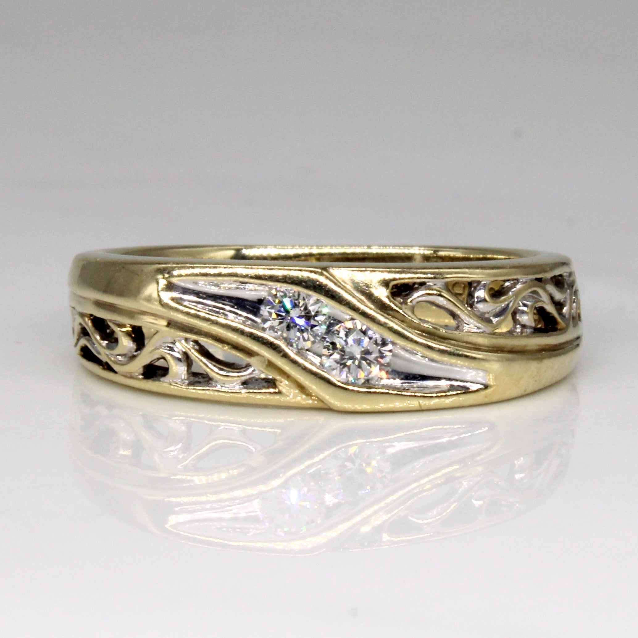 Diamond Waterfall Ring | 0.22ctw | SZ 9 |