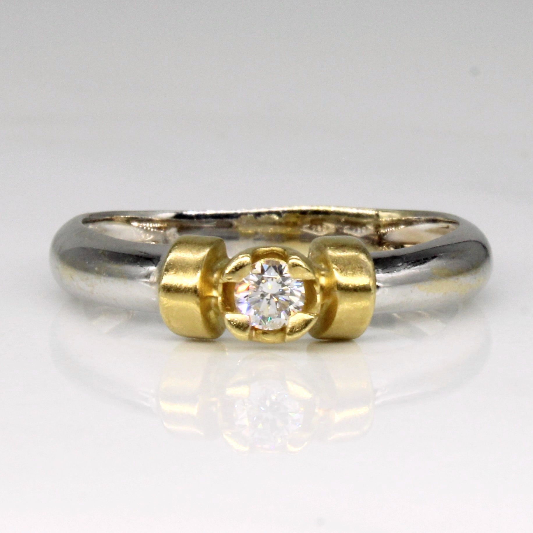 Diamond Solitaire Set Ring | 0.12ct | SZ 7.5 |