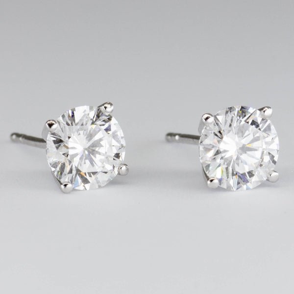 Platinum Diamond Stud Earrings | 2.10ctw |