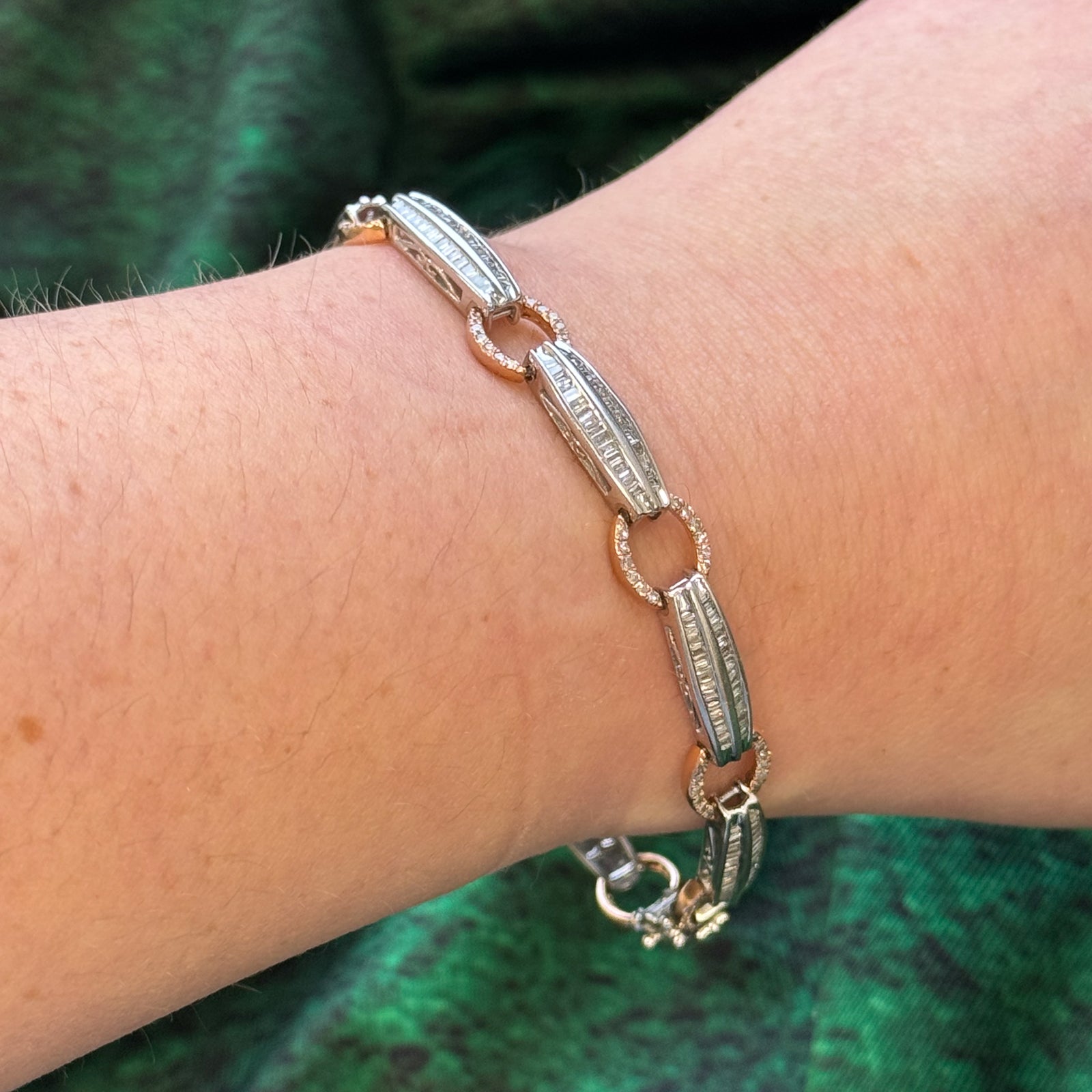 Diamond Two Tone Bracelet | 1.98ctw | 7.5" |