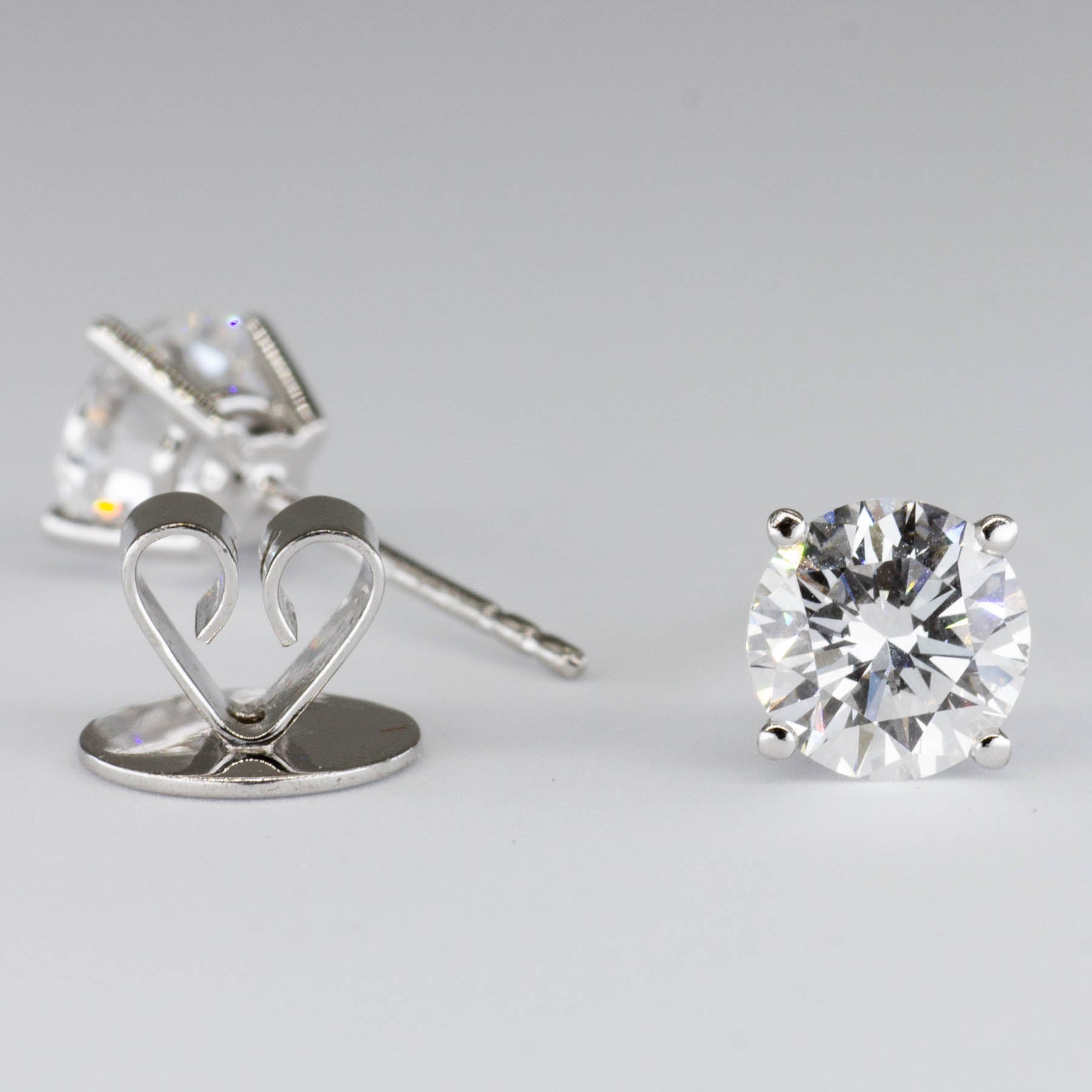 Platinum Diamond Stud Earrings | 2.10ctw |
