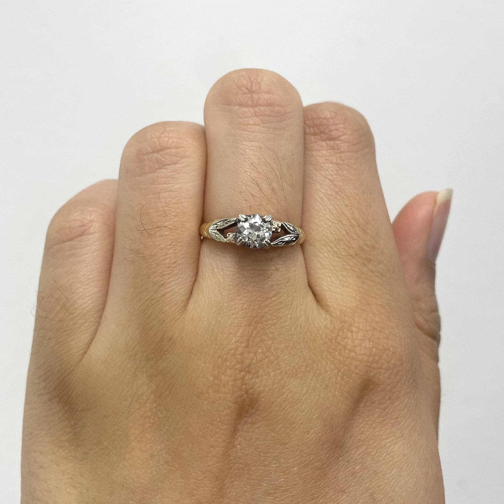 Solitaire Diamond Vintage Ring | 0.67ct I1/I2 J/K | SZ 6.5 |