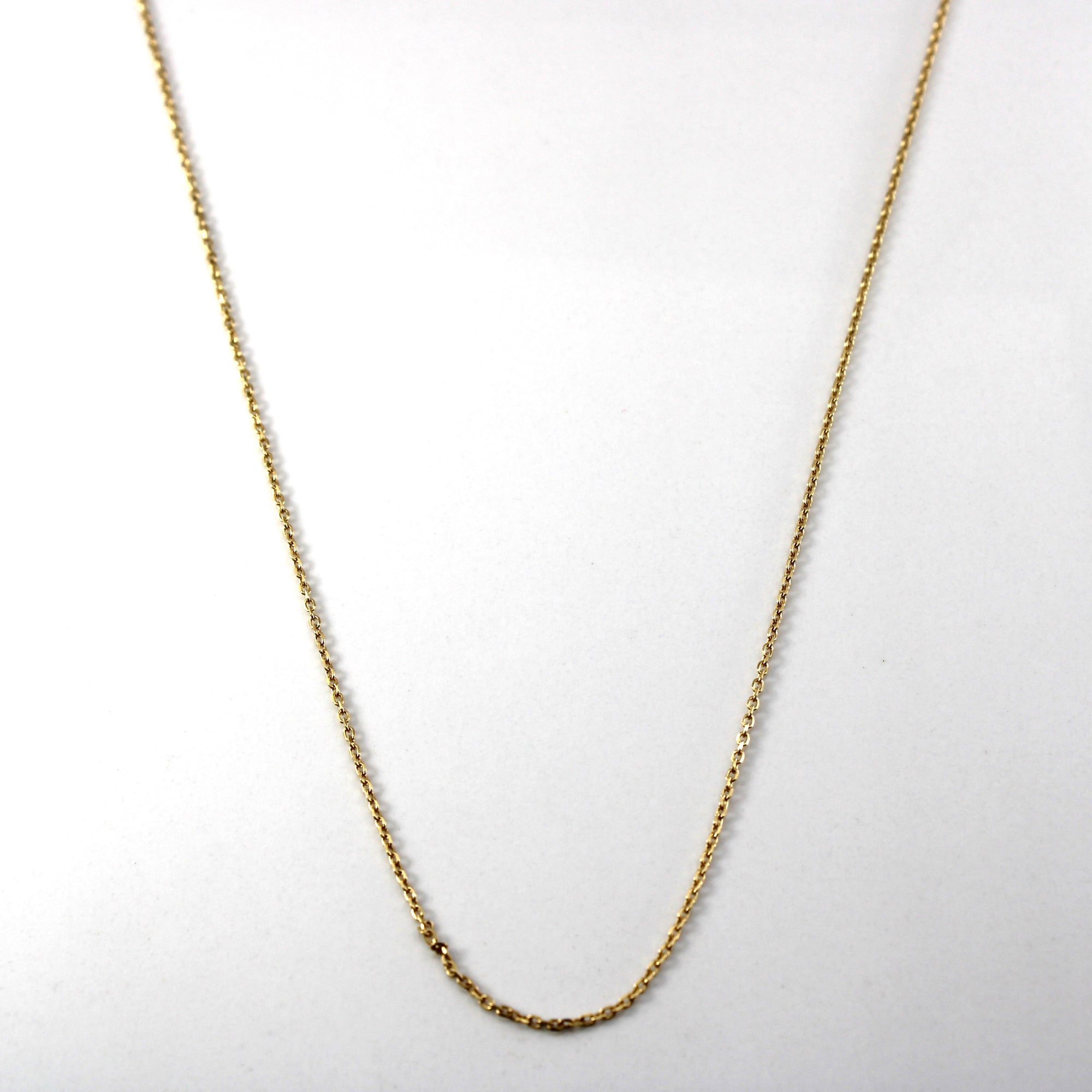 Yellow Gold Rolo Chain Necklace | 17