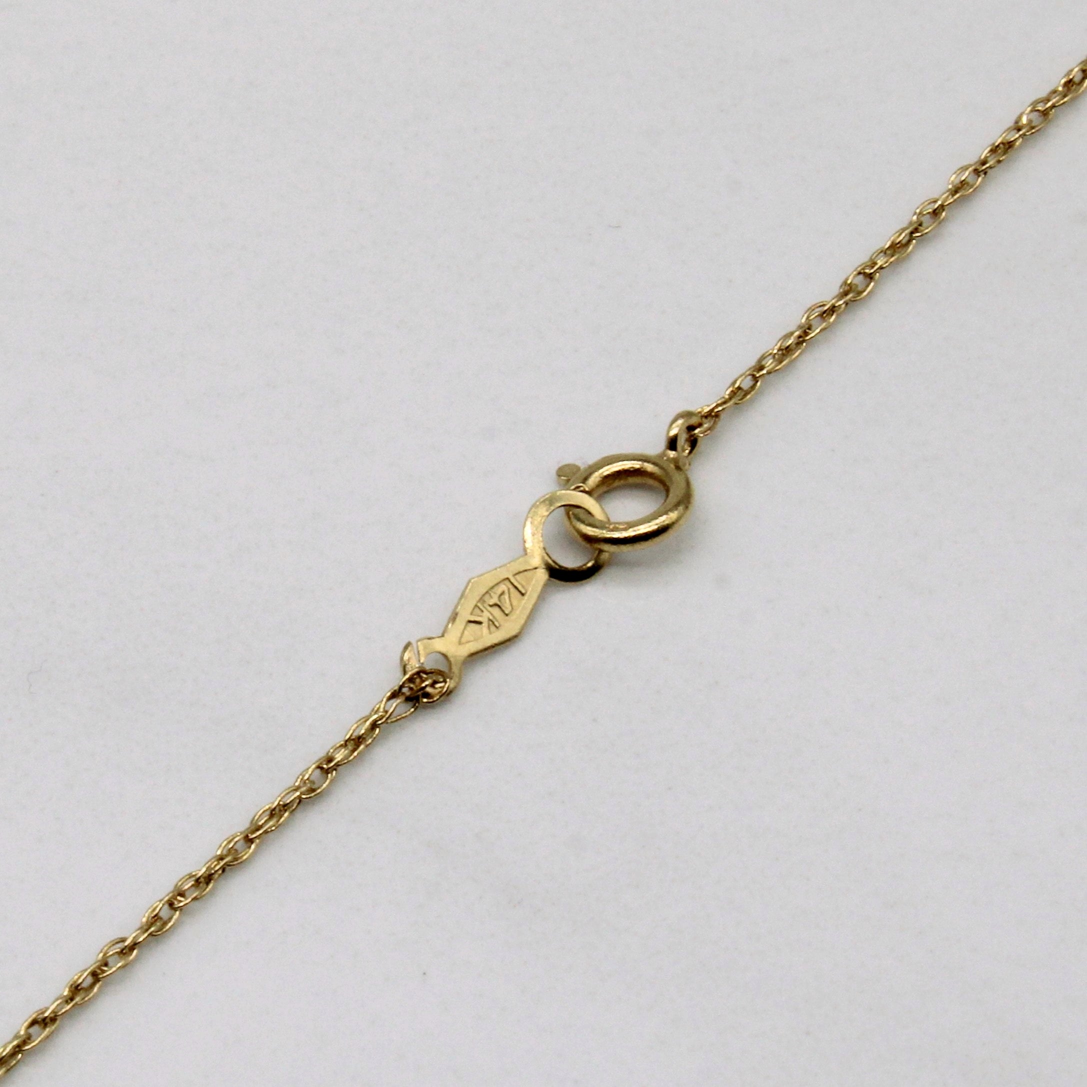 Diamond Plate Pendant Necklace | 0.11ct | 15" |
