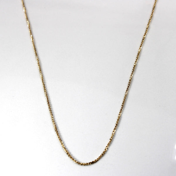 Yellow Gold Twisted Serpentine Chain | 22