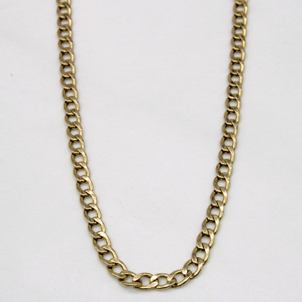 10k Yellow Gold Curb Link Chain | 23