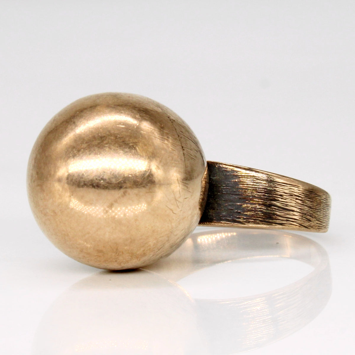 14k Rose Gold Sphere Ring | SZ 5.75