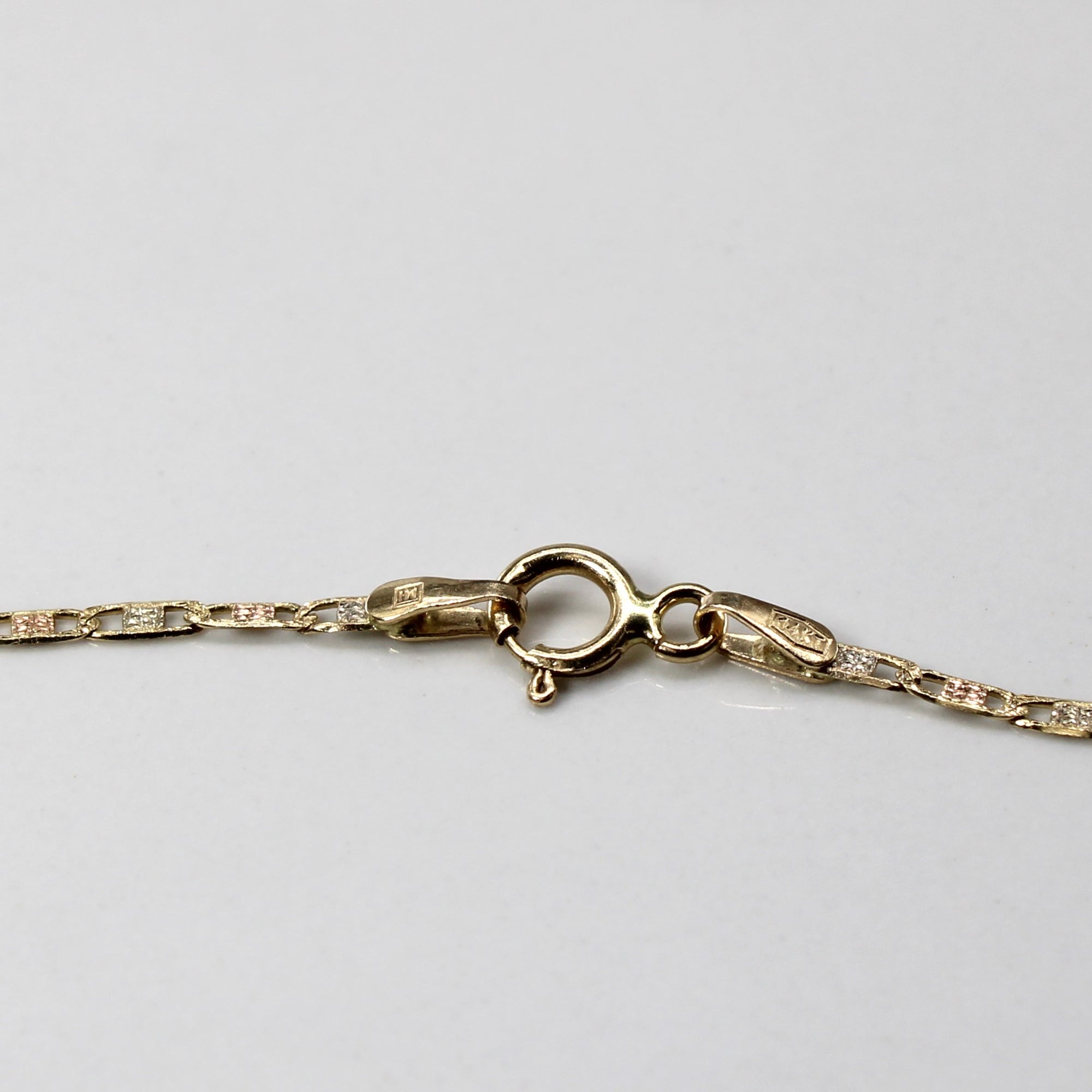 Tri Tone Gold Anchor Chain | 18