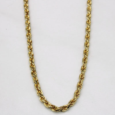 14k Yellow Gold Rope Chain | 18