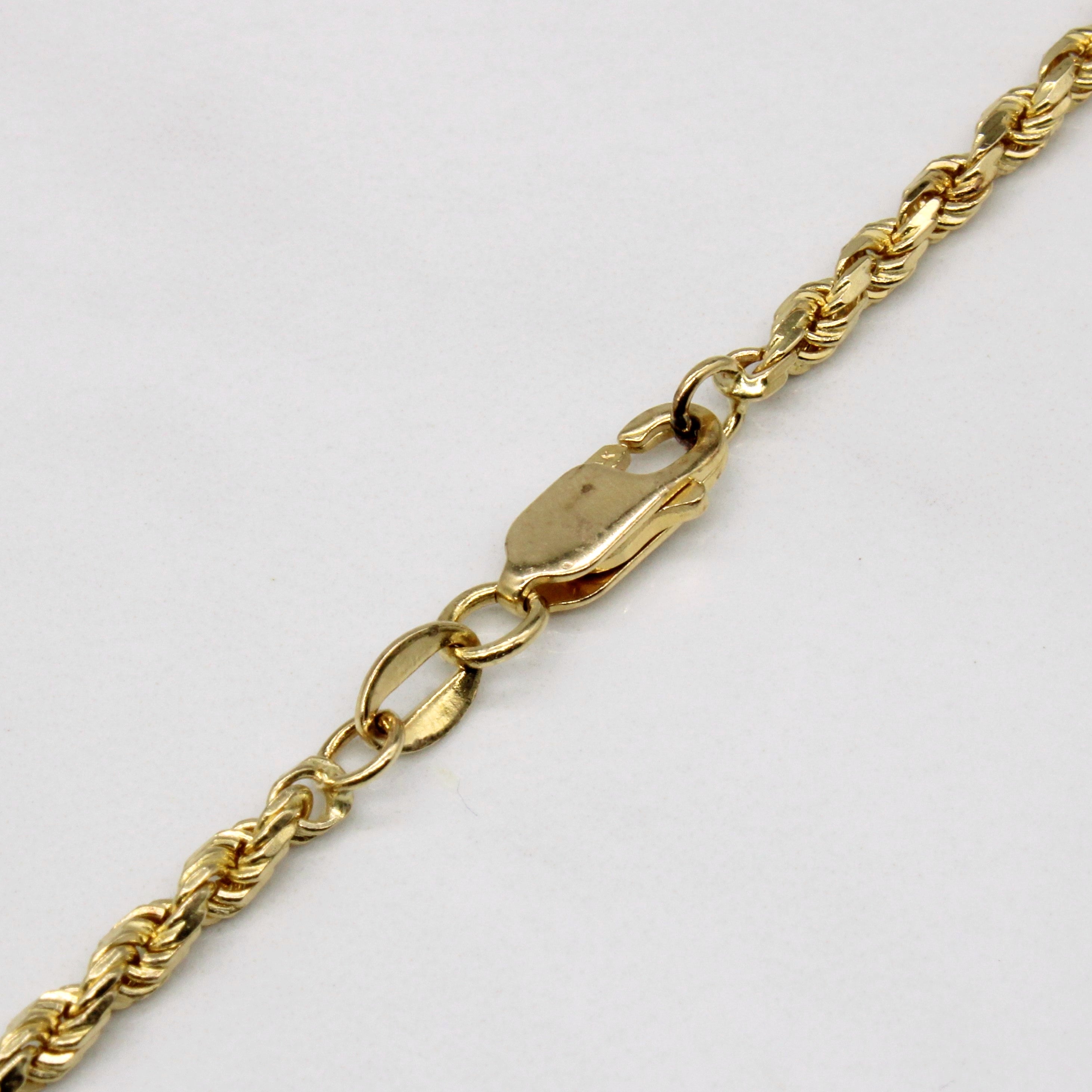 14k Yellow Gold Rope Chain | 18" |
