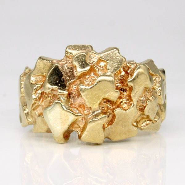 10k Yellow Textured Gold Ring | SZ 9.25 |