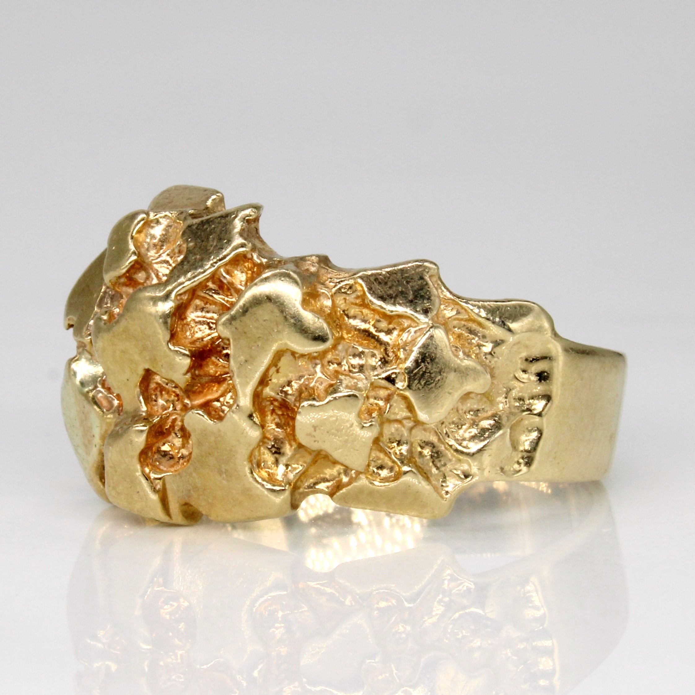 10k Yellow Textured Gold Ring | SZ 9.25 |