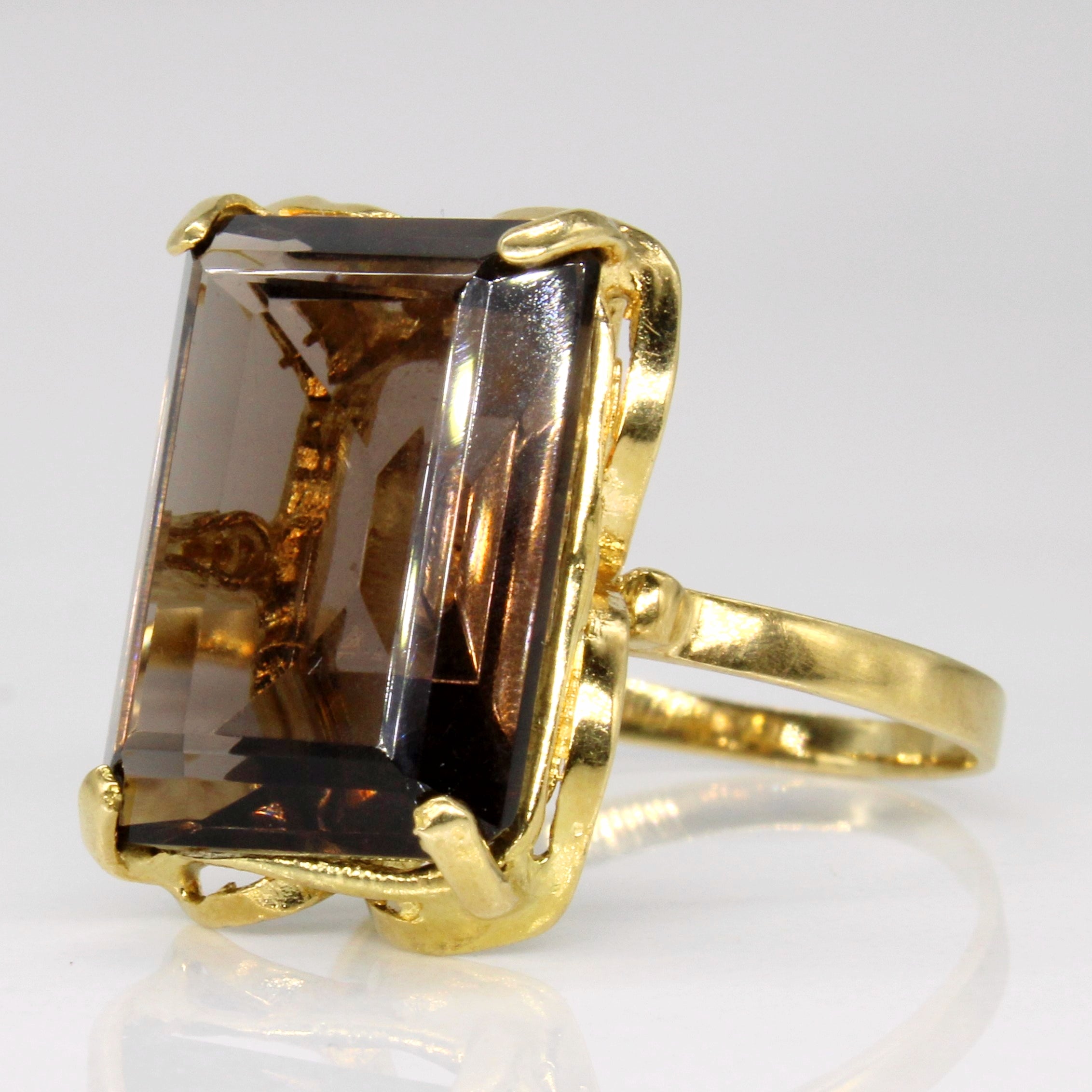 Smokey Quartz Cocktail Ring | 8.75ct | SZ 7 |